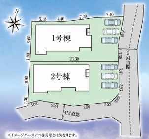 狭山市下奥富　新築分譲　西武新宿線『新狭山駅』徒歩30分　【奥富小学区】の区画図