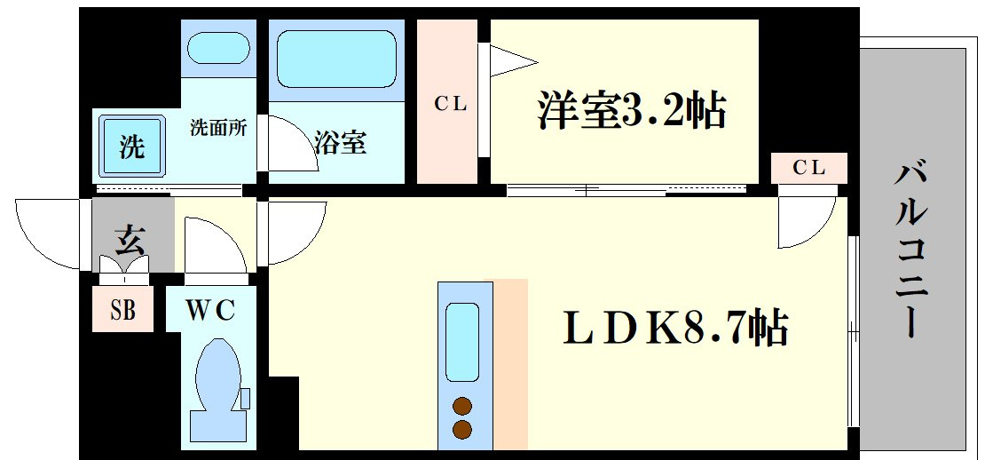 サザンクレストなんば南の間取り