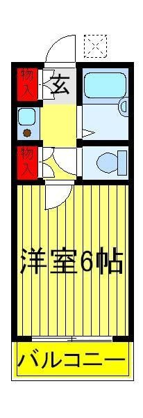 松戸市松戸のアパートの間取り