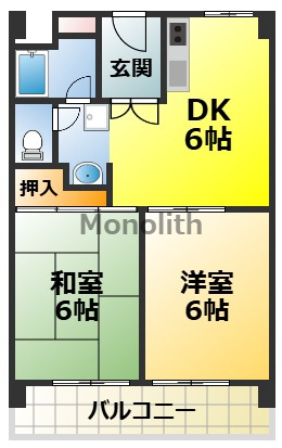 泉北原山台１丁２号棟の間取り