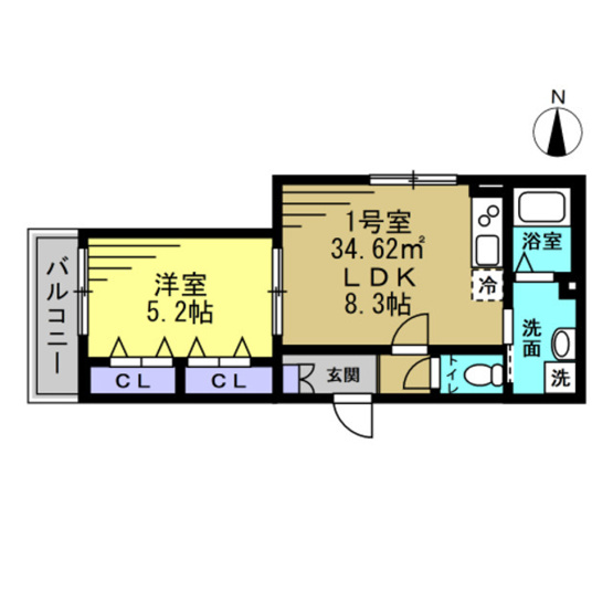 【間取り】 | Ajour蘇我06