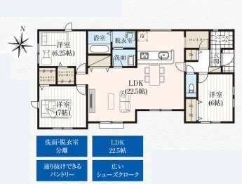 狭山市下奥富　新築分譲　西武新宿線『新狭山駅』徒歩30分　【奥富小学区】の間取り