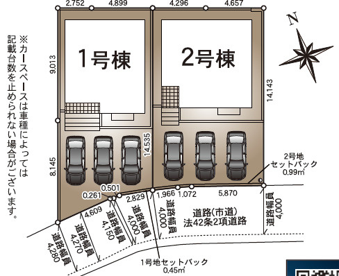 油木町第2　2号棟の区画図