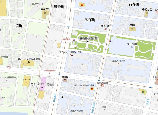 メガロコープ西宮Ⅱ1号棟の地図
