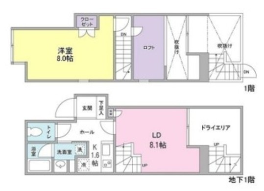 ソレーユ四谷三丁目の間取り