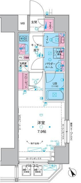 ジェノヴィア麻布十番グリーンヴェールの間取り