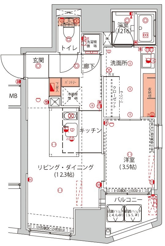 ハーモニーレジデンス千代田岩本町の間取り