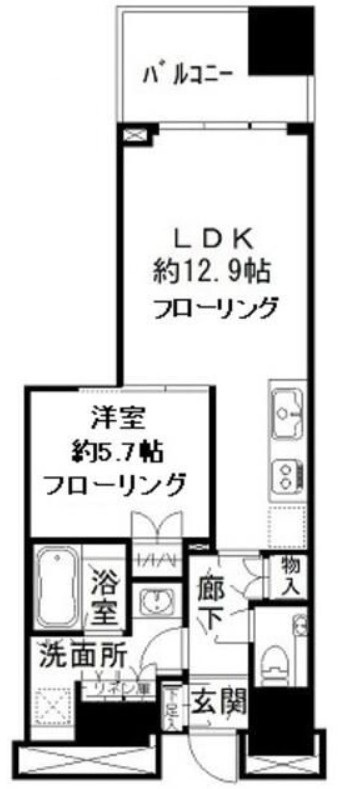 富久クロスコンフォートタワーの間取り