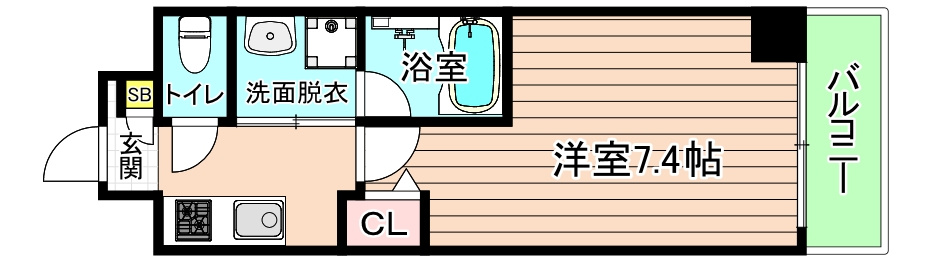 大阪市旭区大宮４丁目の賃貸マンションの間取り