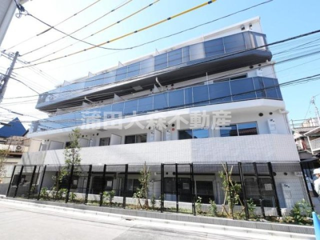 ハーモニーレジデンス羽田天空橋の外観|2023年10月築　RC鉄筋コンクリート造地上4階建て総戸数39戸　
東京都大田区羽田6丁目　京急空港線天空橋駅徒歩6分