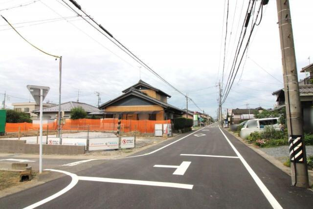 仲介手数料無料）一宮市柚木颪２棟／１期１号棟|9月6日撮影 北側道路（東→西）