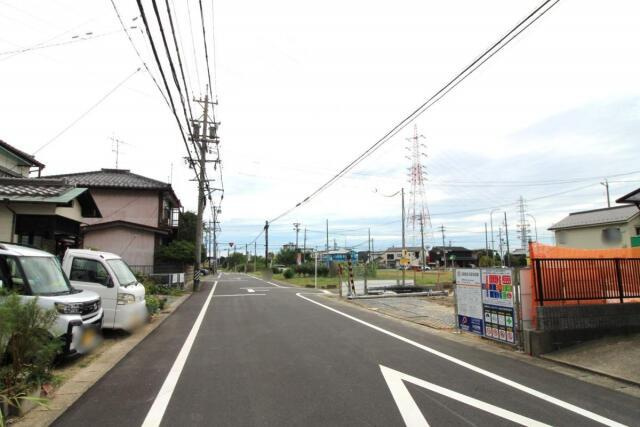 仲介手数料無料）一宮市柚木颪２棟／１期１号棟|9月6日撮影 北側道路（西→東）