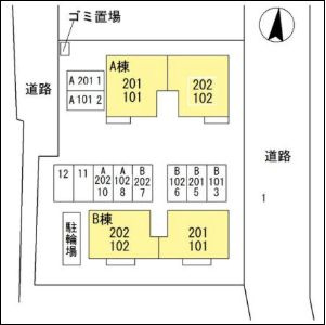  | エトワールＭ　B棟 | エトワールＭ　B棟の区画図です。