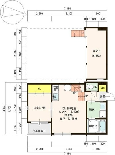 Stage苗代町の間取り