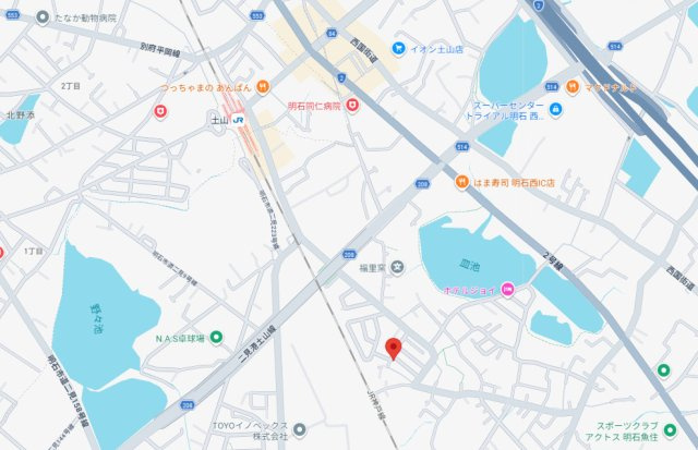 明石市二見町福里　土地の地図