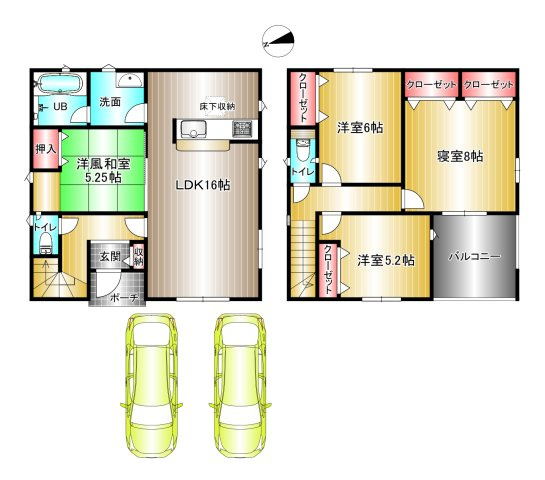 和歌山市新庄第4　新築戸建の間取り