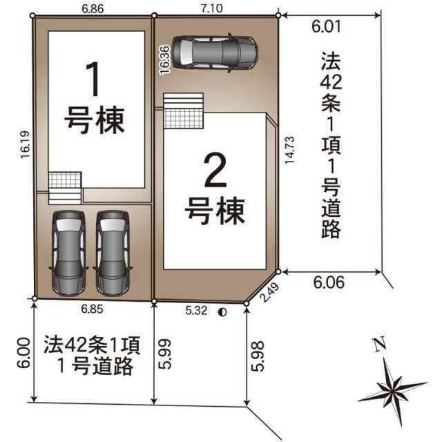 仲介手数料無料）一宮市緑　第２の区画図