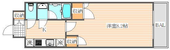 レジデンシャルヒルズ博多駅前2番館の間取り|人気のLDKタイプです！