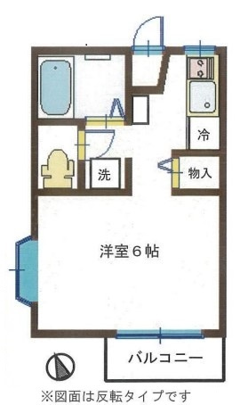 【間取り】 | メゾンブルー | 一人暮らしにぴったりの1Kの間取りです！