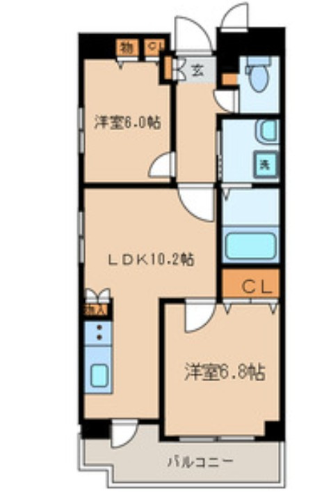 アレグレッド掃部宿の間取り|間取りです。