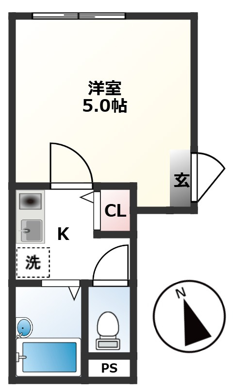 L.メゾン扇B棟の間取り