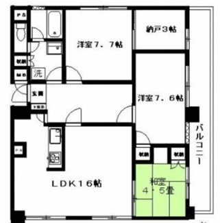 【間取り】 | リバーサイドテラス | 間取りです。