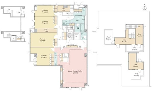【間取り】 | プレステージレジデンス白金長者丸 Prestige Residence | ゆとりの間取り
