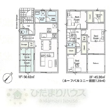 野田市中里第6　新築戸建　8号棟の間取り|4LDK+テレワークルーム+駐車場スペース2台分