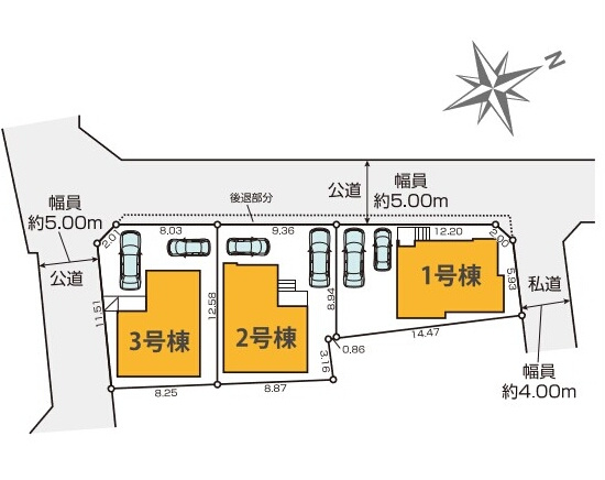小金井市貫井南町1丁目 中央線 武蔵小金井駅 新築戸建の区画図