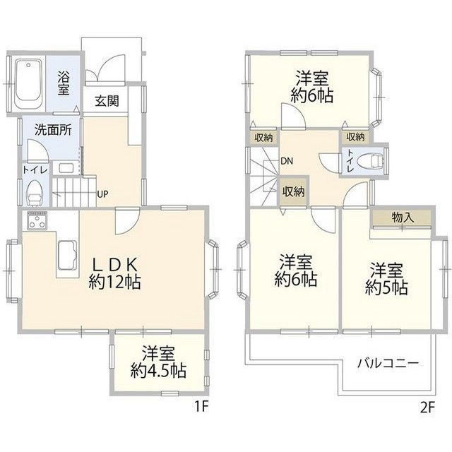 東京都市清水6丁目戸建の間取り