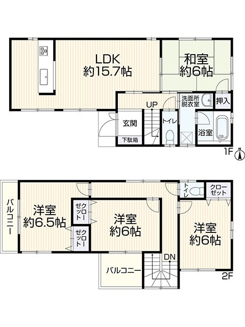 道意町四丁目戸建の間取り