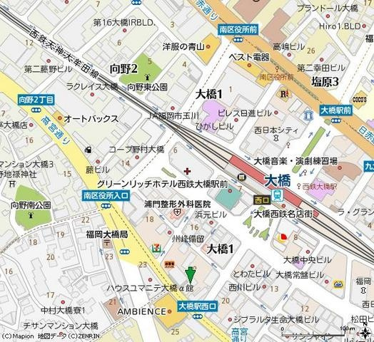 ロワールマンション大橋第一の地図|地図