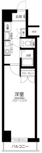 シンシア早稲田の間取り|間取りです。