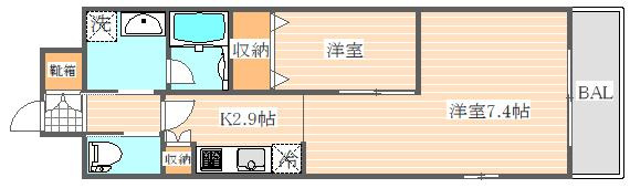 グランフォーレラグゼ箱崎の間取り|使いやすい間取りです。