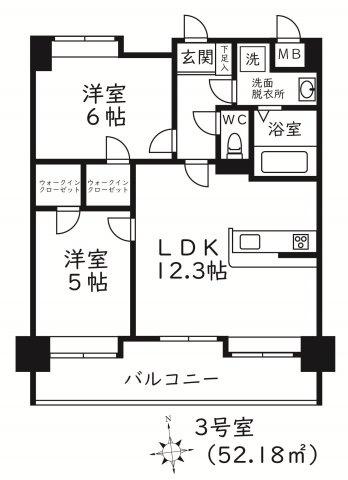 Pond Mum MATSUSHIMA （ポンドマム松島）の間取り