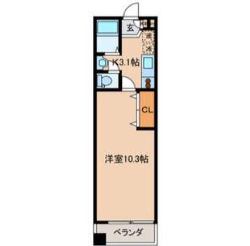 フォンス平尾の間取り|使いやすい間取りです。