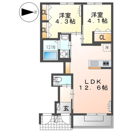 エルカシーノの間取り|間取図