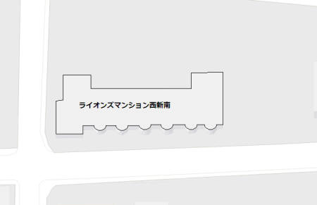 ライオンズマンション西新南の区画図