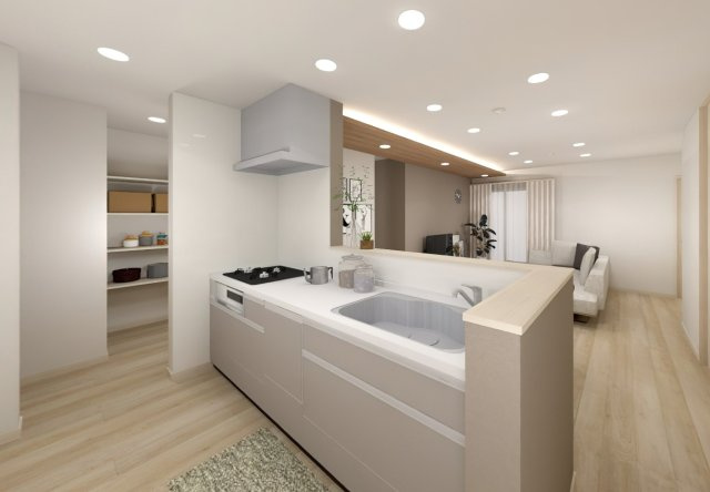 長岡京市長法寺力池の新築一戸建のキッチン|イメージ画像