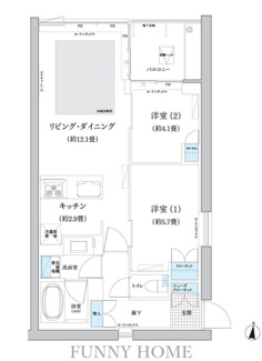 【間取り】 | ガーデニエール砧　ＷＥＳＴ