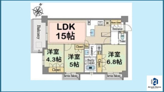 【間取り】 | アヴァンセテラス御幸山Ⅱ