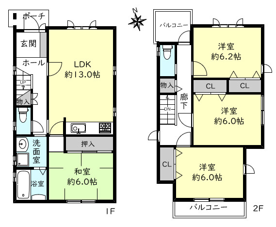 神戸市西区王塚台5丁目戸建の間取り