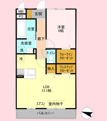 ラ　ロジュマン　シャンティの間取り