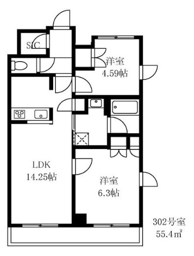 ジャコワ日本橋中洲の間取り