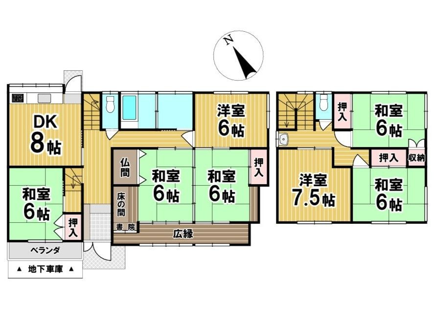 糟屋郡篠栗町大字乙犬 中古戸建の間取り|※間取り図と現況が異なる場合には、現況を優先いたします。