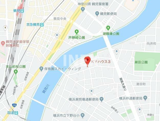 横浜市鶴見区潮田町１丁目の賃貸マンションの地図