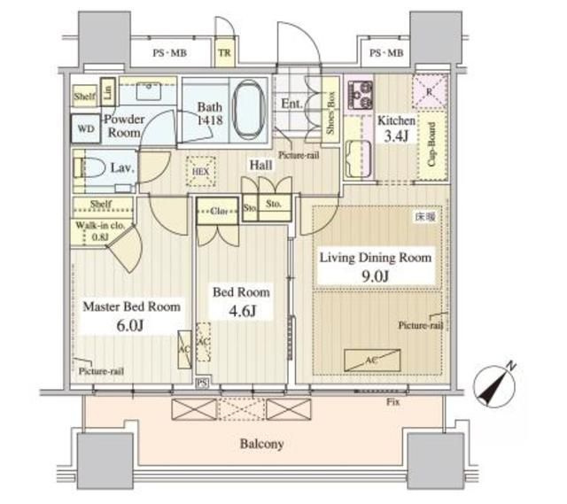 パークコート千代田富士見ザ・タワーの間取り