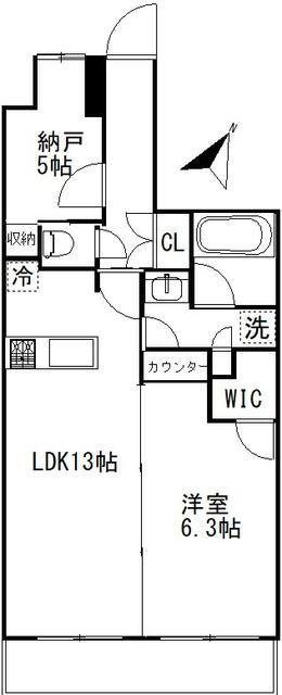 横浜市中区弥生町２丁目の賃貸マンションの間取り
