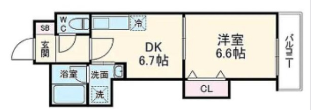 クレイルタワーの間取り