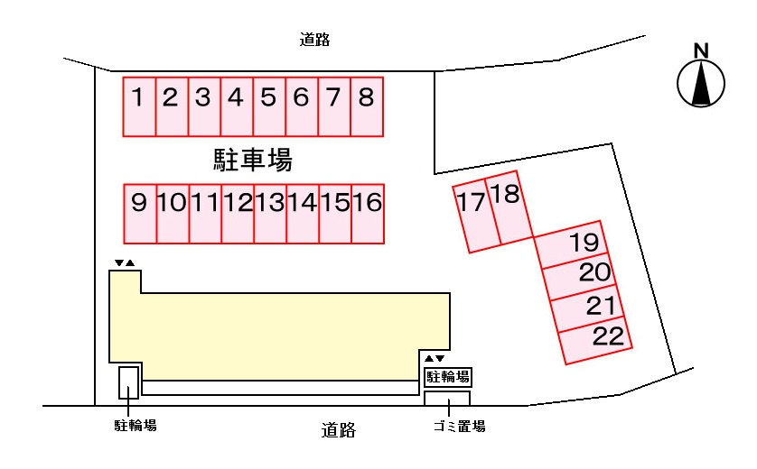 アゼリア南新木の地図|駐車場